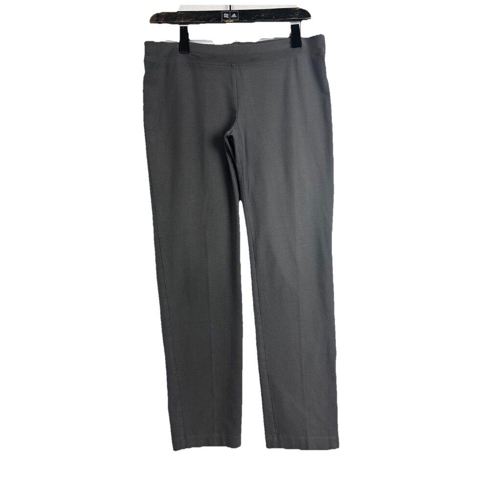 Eileen Fisher Womens Size Small Gray Pull On Straight Leg Pants Stretch Career